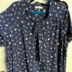 Jessy B tie neck blouse